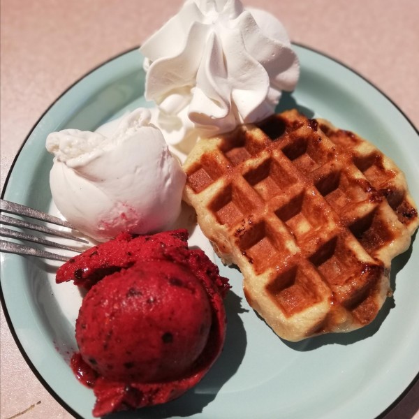 vegan Belgian Liège Waffle