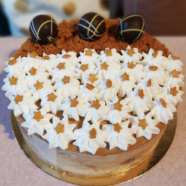 Gateau à la crème glacée végane spéculoos-café: